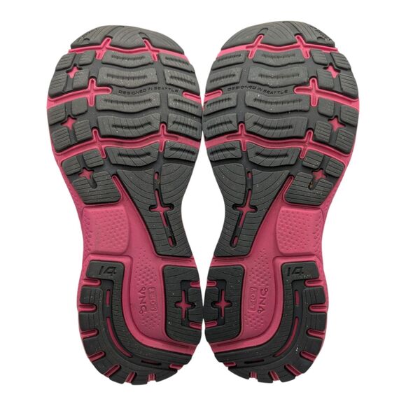 Brooks Ghost 14 Women's Gray Pink Running Shoes Sneakers Size 10 Athleisure - Picture 7 of 10